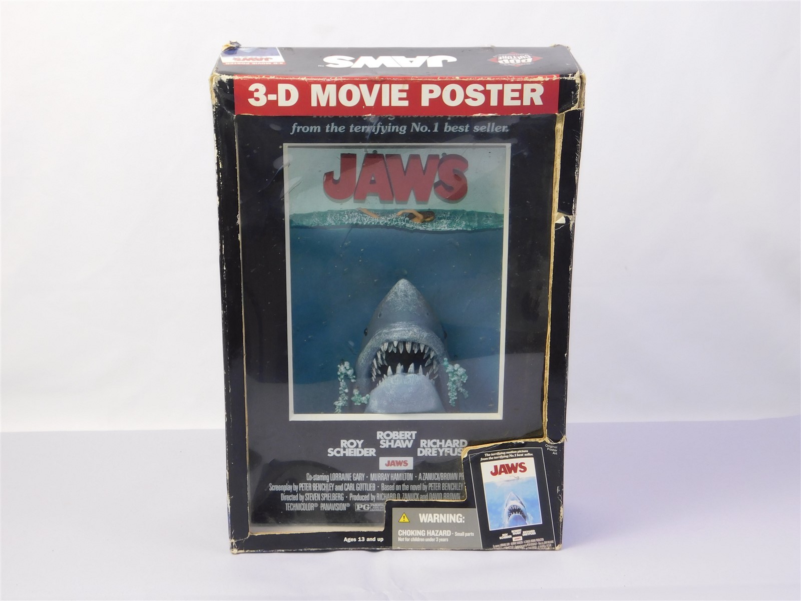 JAWS 1975 Movie 3D Poster Art Statue Steven Spielberg McFarlane Toys RARE