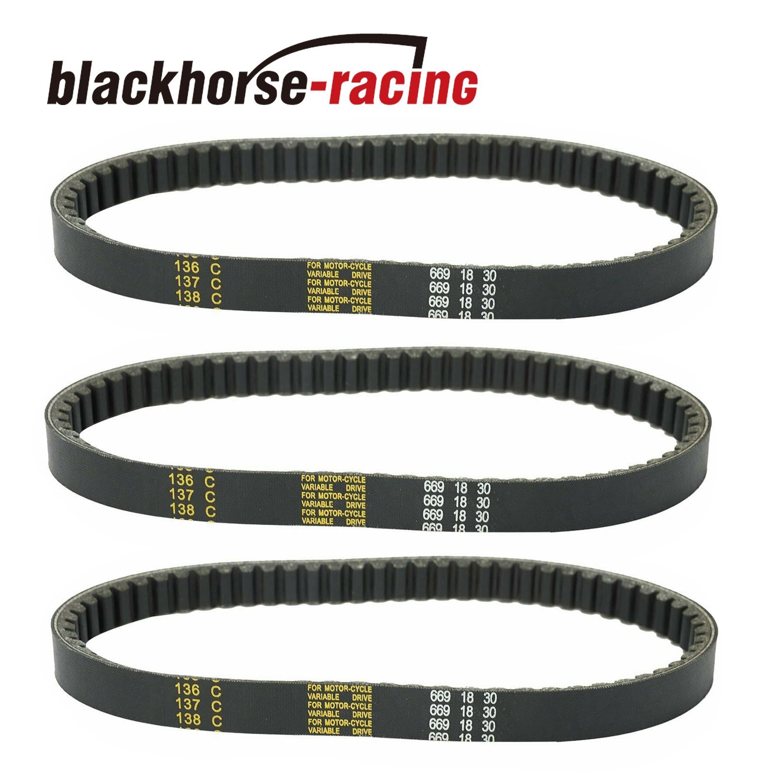 3Pcs 669-18-30 Drive Belt for Gy6 49cc 50cc Scooter Moped Go Kart