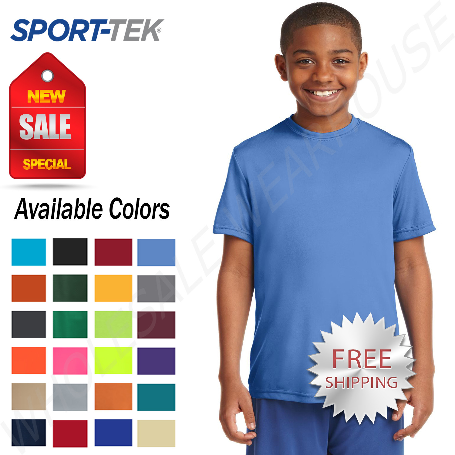 Sport Tek Youth's Dri-Fit PosiCharge Workout S-XL T-Shirt M-YST350