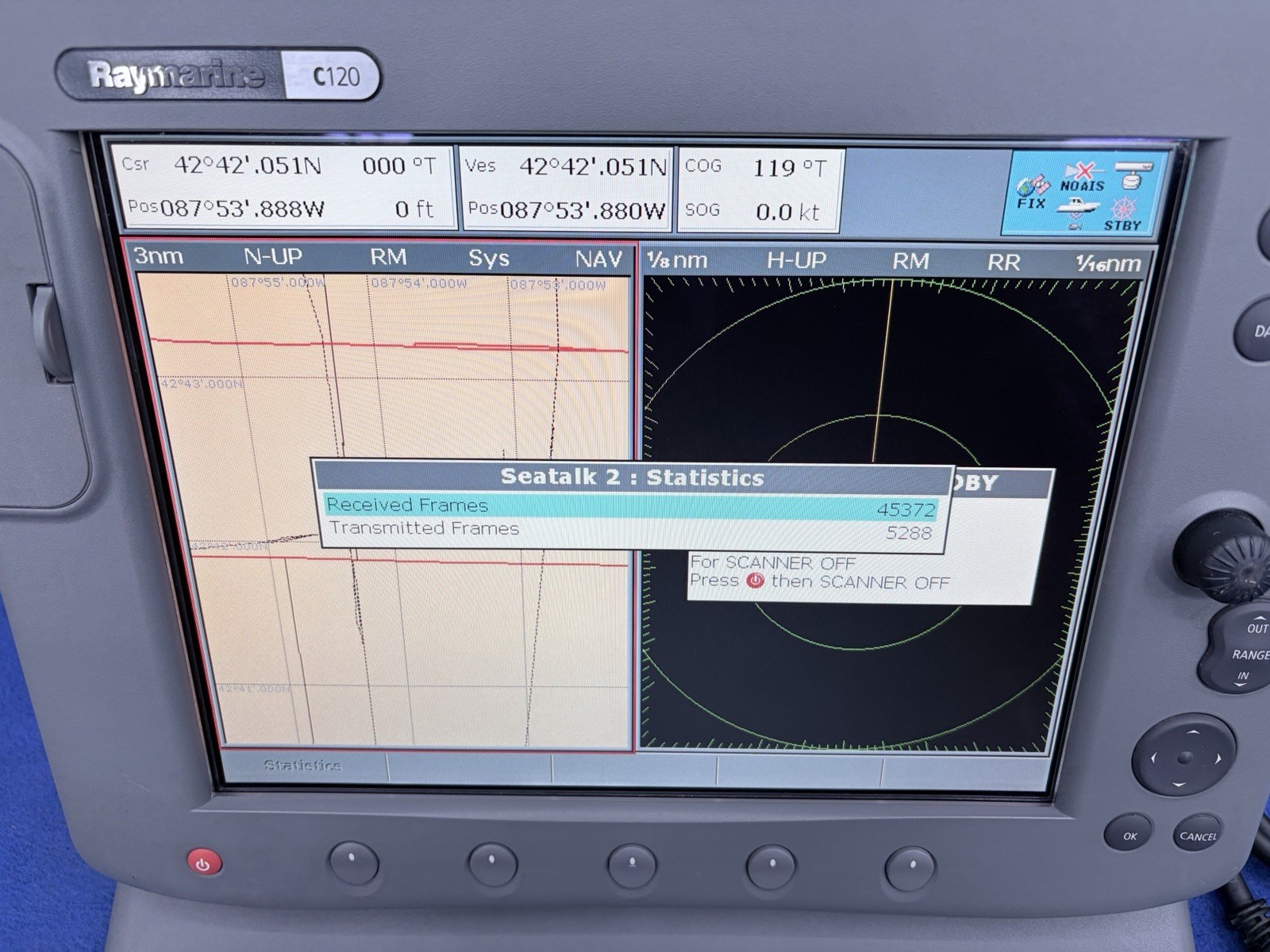 Raymarine C120 Classic GPS Chartplotter Multifunction Display- Tested & Warranty