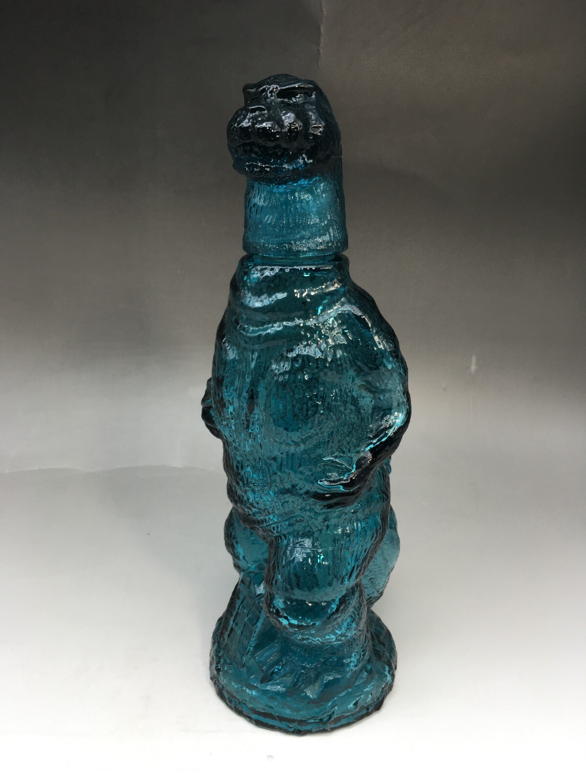 Godzilla Limited Decanter Vintage Blue Glass Bottle TOHO UNICON JAPAN 1980s