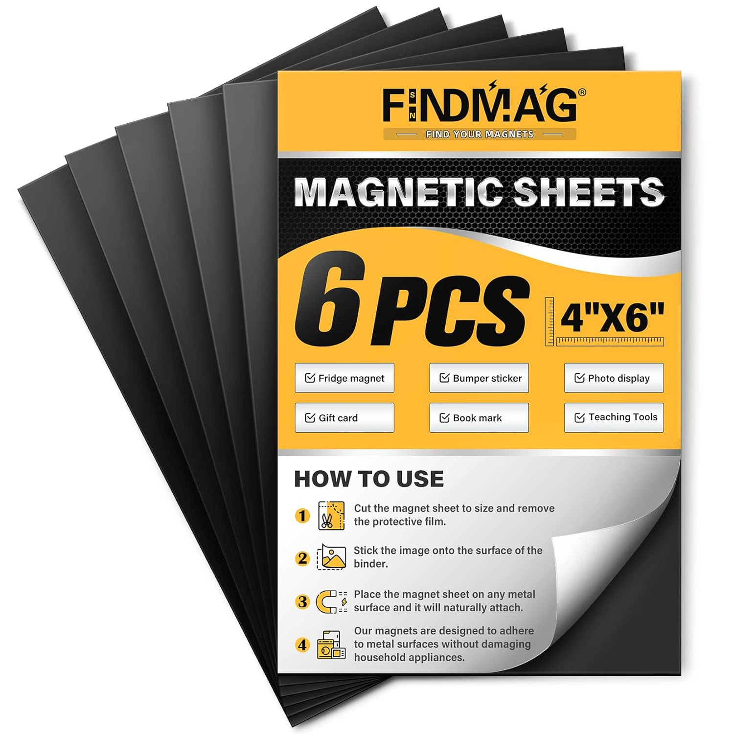 Magnetic Sheets with 3M Adhesive Backing Cut and Customize Flexible Self Adhesiv