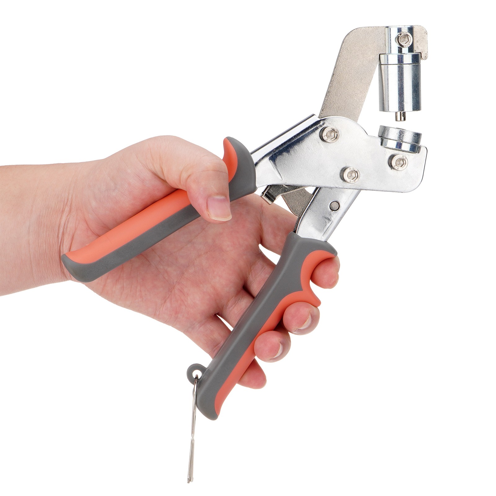 Grommet Tool Kit, Handheld Hole Punch Pliers, Hammer, Hole Punch, 400PCS Eyelets