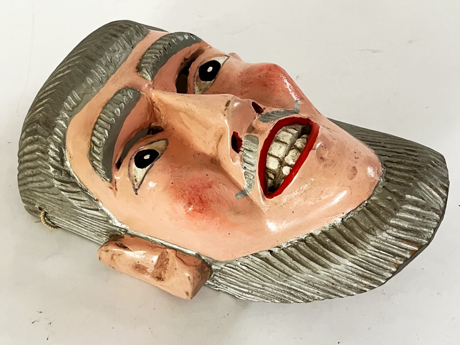 MEXICAN MICHOACAN FOLK ART HAND CARVED PASTORELAS ERMITANO HERMITANO DANCE MASK