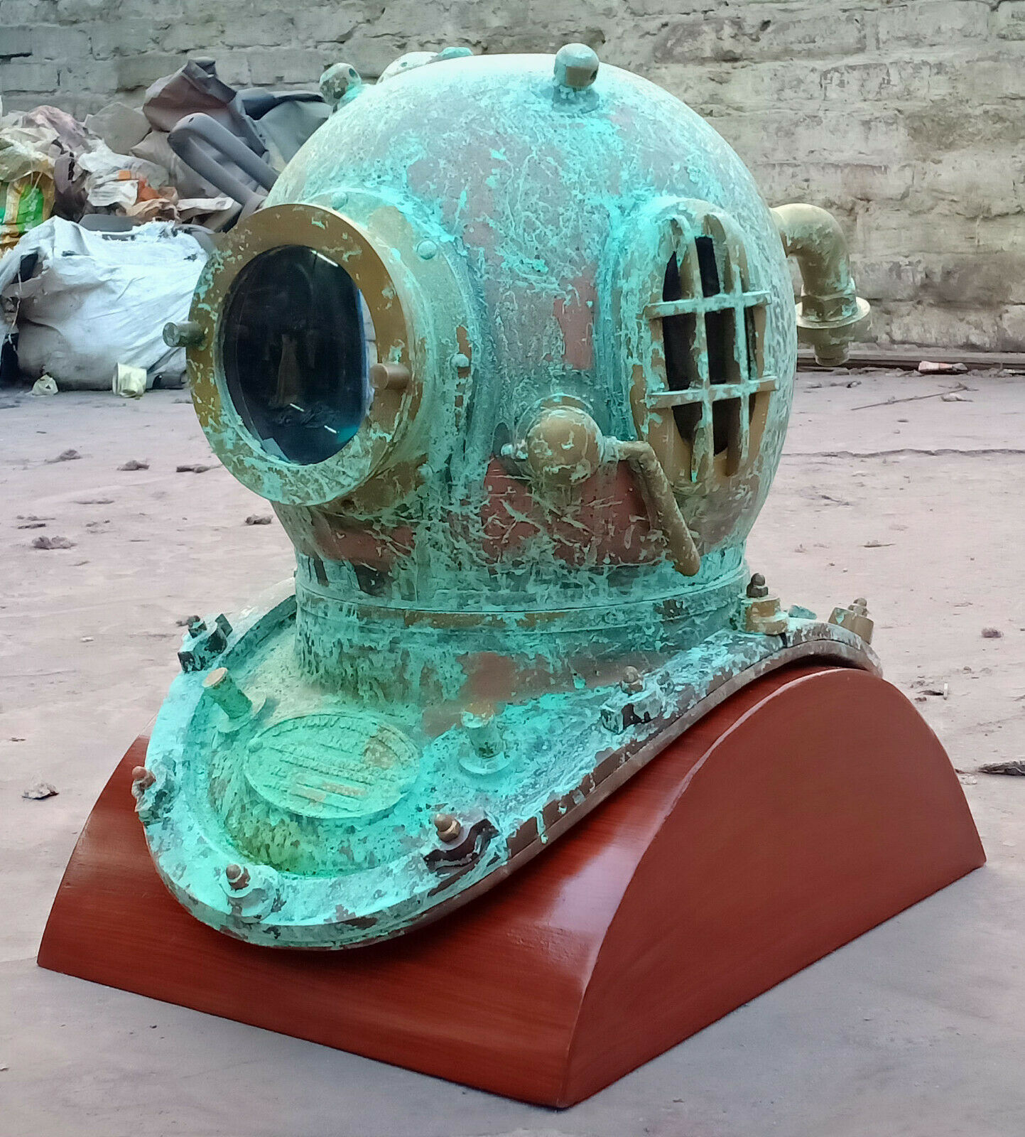 Antique Rare Diving Divers Helmet Mark V US Navy Marine Deep Sea Divers Helmet