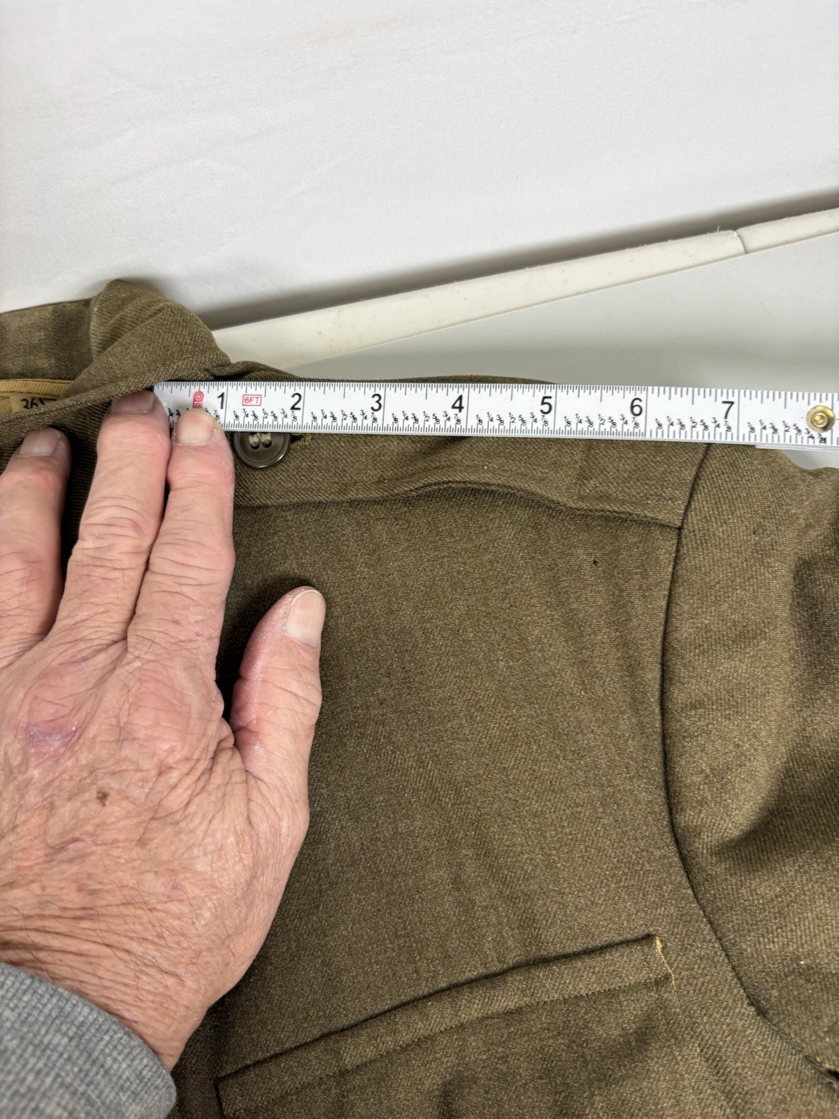 Named WWII 1944 Dated US Army Wool Ike Jacket 36S Original Manly Coats