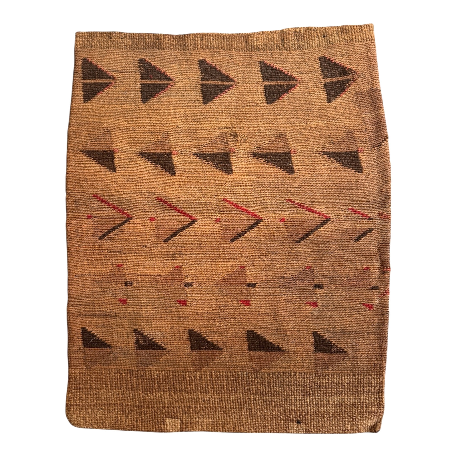 Antique Native American Plateau Nez Perce Double Sided Corn Husk Flat Bag