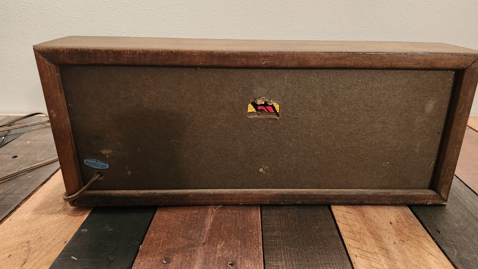 Coca Cola Stained Glass Light Box Sign, Wood Frame, Works. Lighted Sign