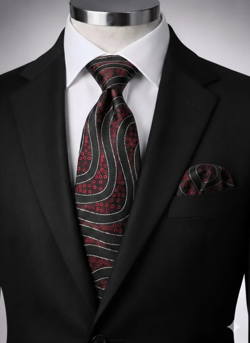 CORLEONE TIE & POCKET SQAURE by VERSE9