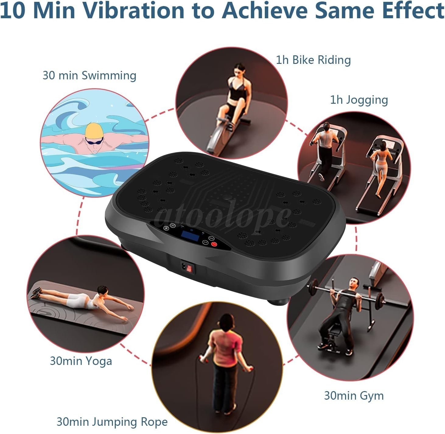 NEW Vibration Plate Exercise Machine Vibrate Platform Whole Body Workout Fitness