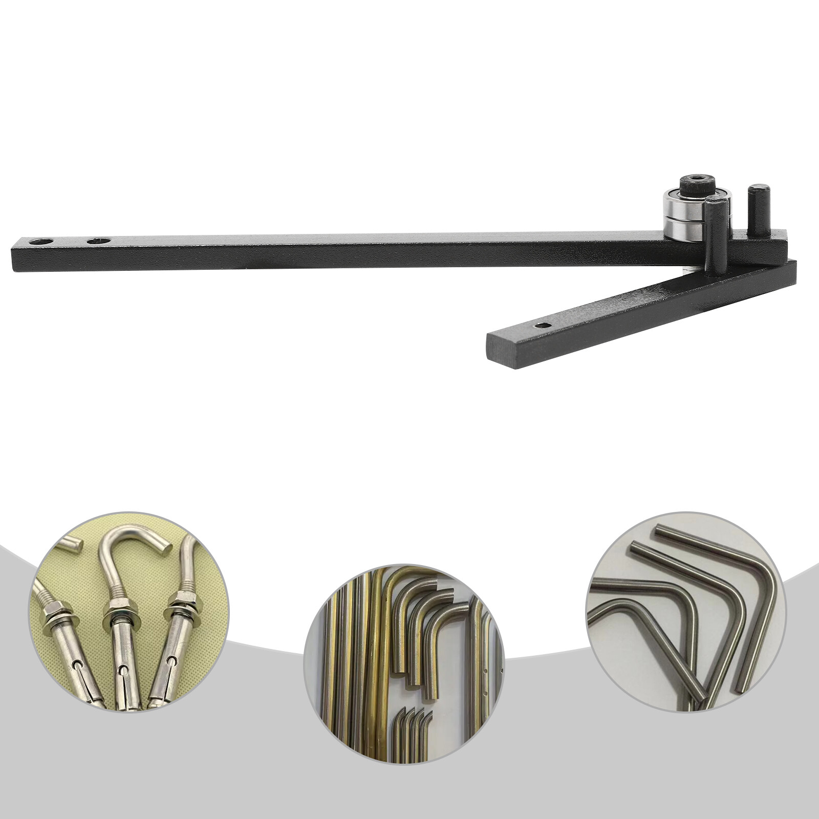 Hand Bender 2-10mm Manual Bending Bender Mini Flat Bar Rod Bender 180° 45# Steel