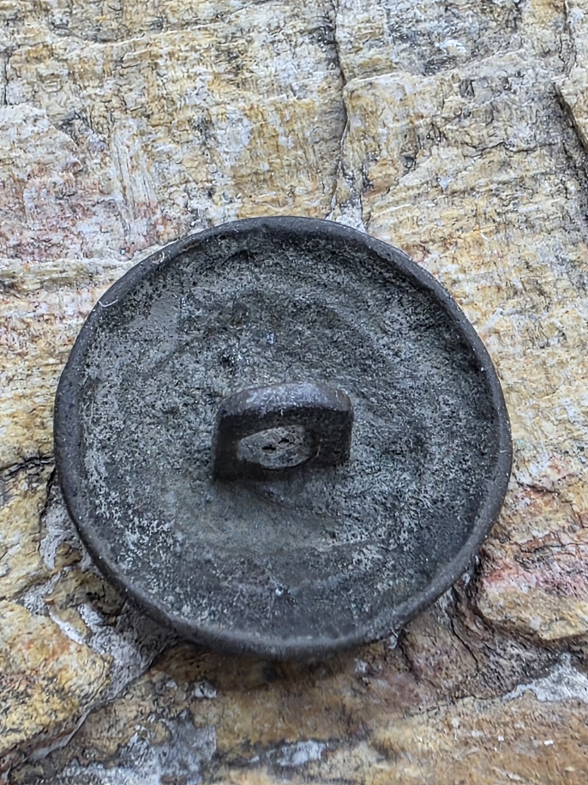 Mexico Spanish Colonial Military Button Lion, Dug In Fuerte De Los Remedios