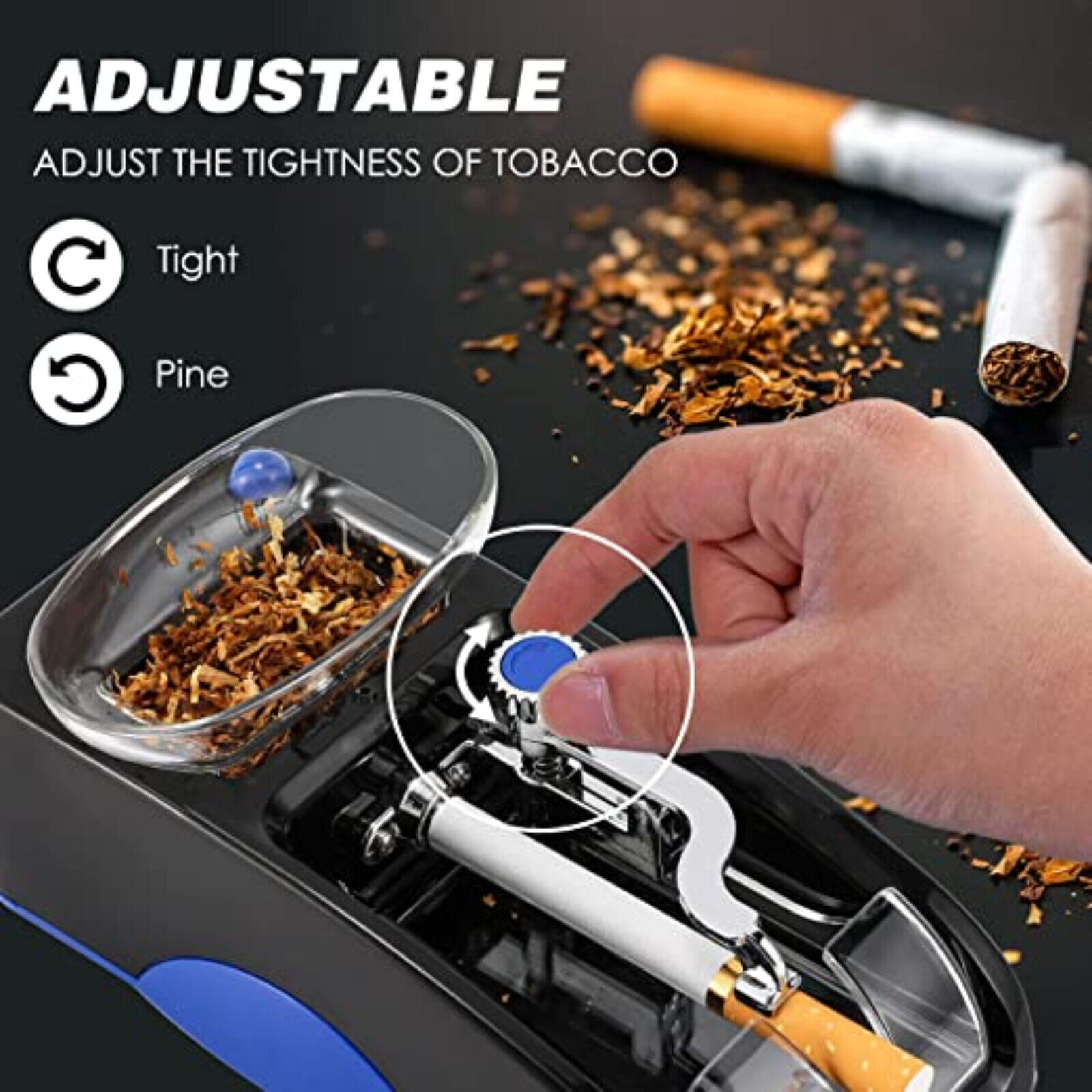 Cigarette Rolling Machine, Automatic Roller, Electric Mini Tobacco Injector NEW