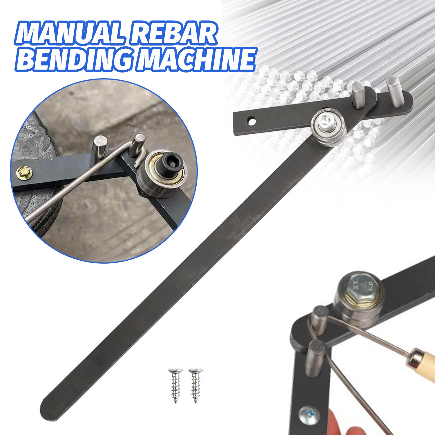 Heavy Duty Manual Steel Bar Bender Bearing Steel U-Shape&Right Angle Bender Tool