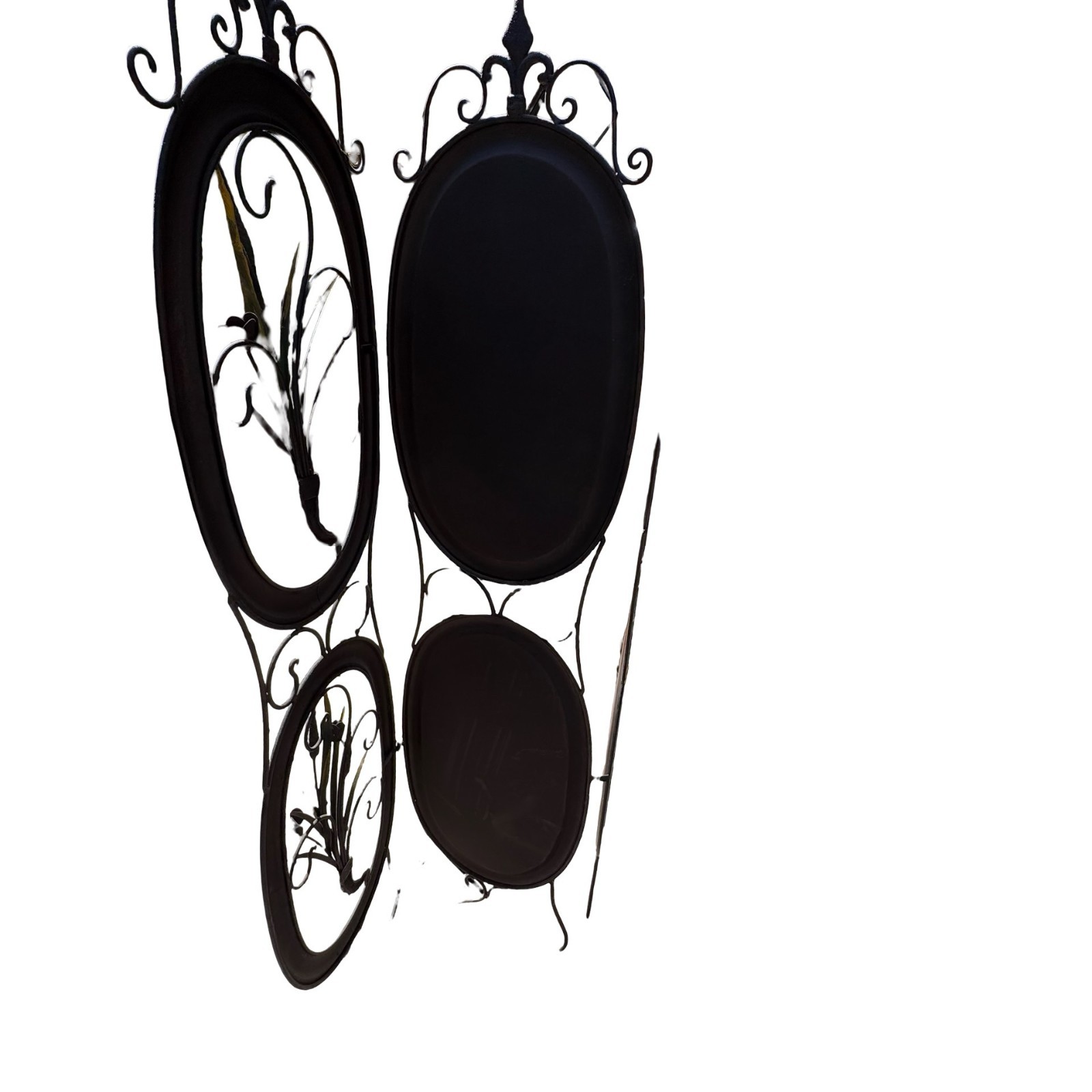 Tropical Parrots Decorative Iron Folding Screen Room Divider Painted Panel Birds