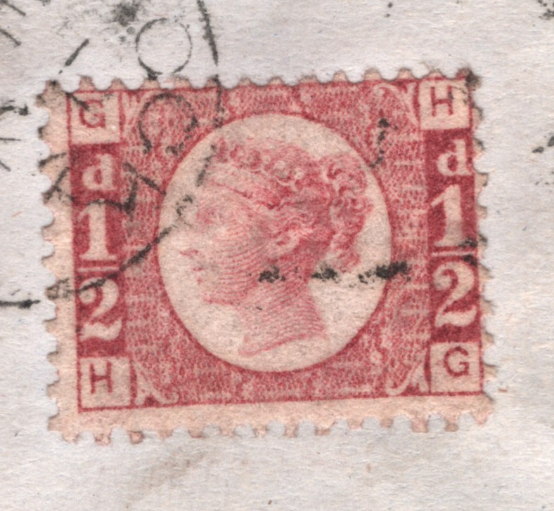 GB QV BANTAM ½d Plate 6 HALFPENNY *OHMS* Cover Greenock 1875 Rothesay XB49