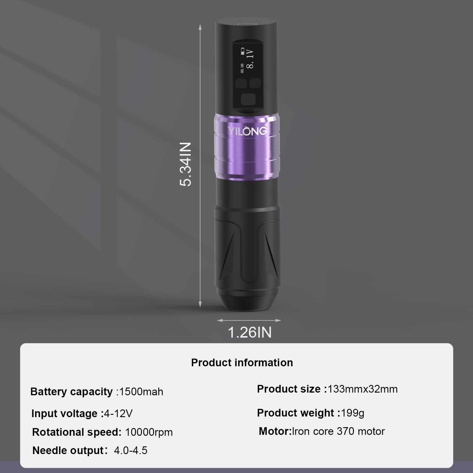 Wireless Tattoo Gun Kit Ninja Tattoo Battery Pen Machine with Needle Paper Ink