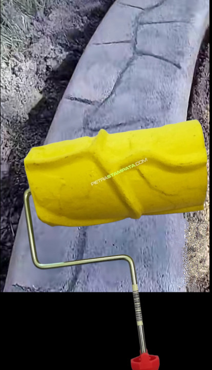 Concrete Cement Textured Roller Stamp Cobblestone