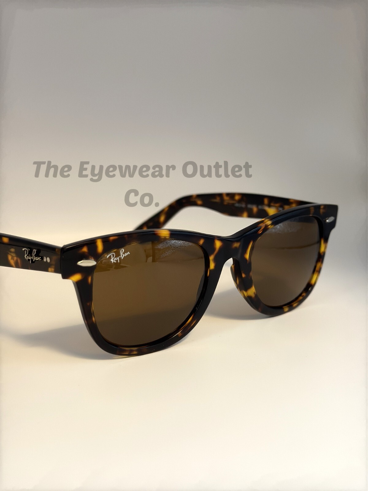 Store Display Rayban Wayfarer Brown Lens Tortoise RB2140 Standard 50mm Large 54