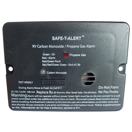 Safe-T-Alert Combo Carbon Monoxide Propane Alarm Surface Mount Black 25-742-BL