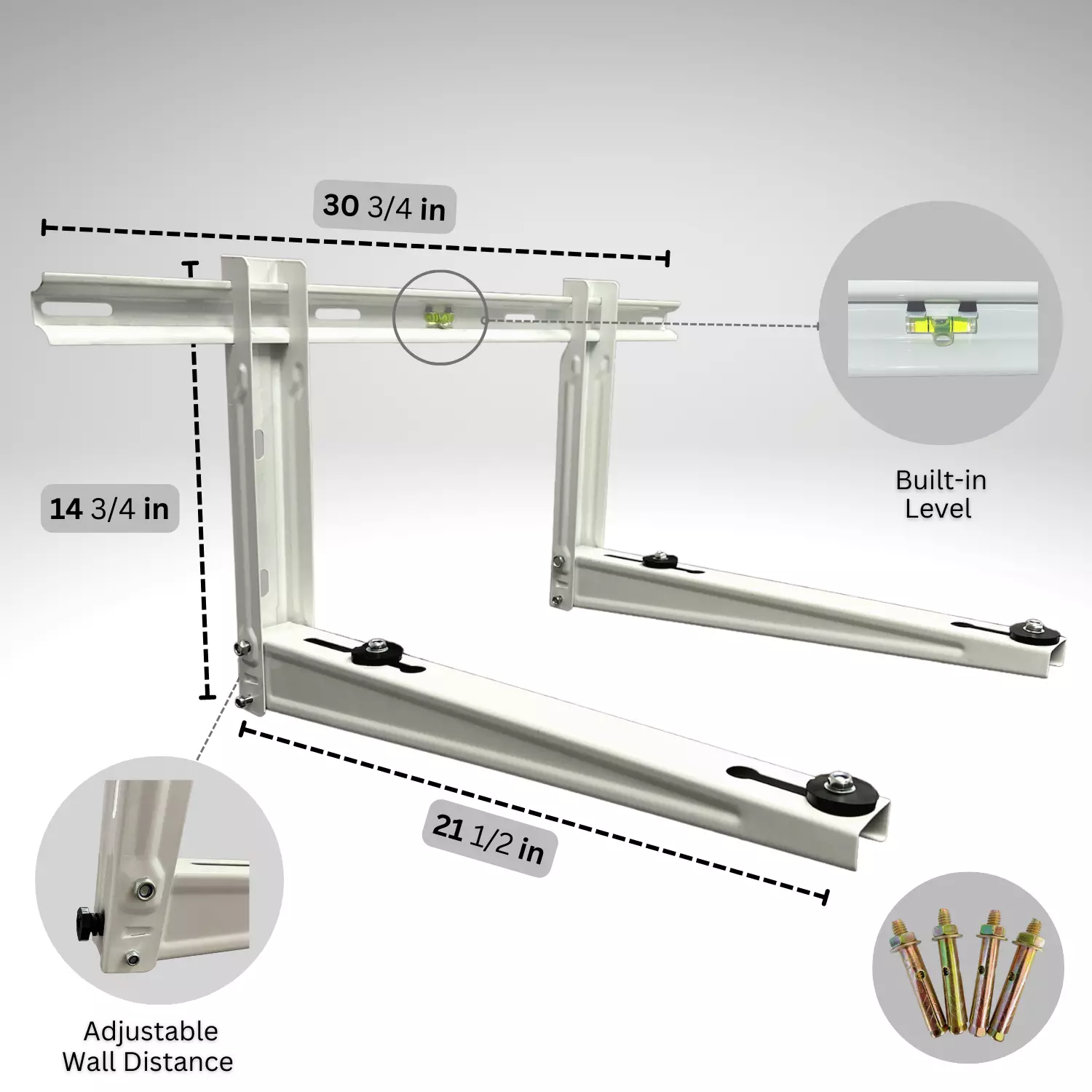 Outdoor Wall Mounting Bracket for 6000 - 28000 BTU Mini Split Condenser
