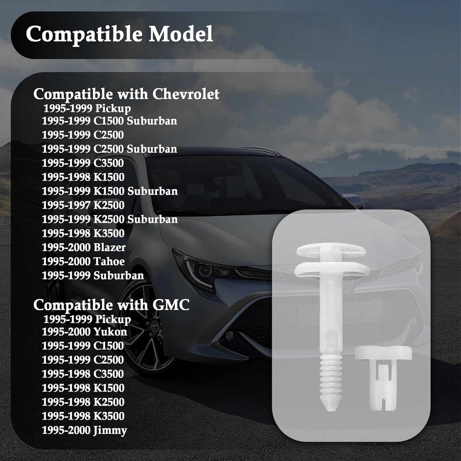 50PCS Compatible with GM Door Panel Clips OEM#15960325,Door Panel Retainer Clips