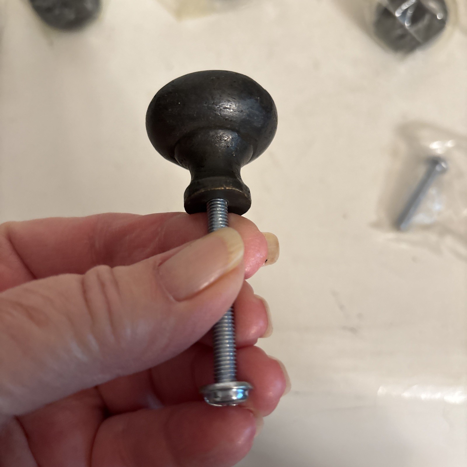10 -- Ashley Norton BZ 117. 11/4 Round Bronze Drawer Knobs with Screws