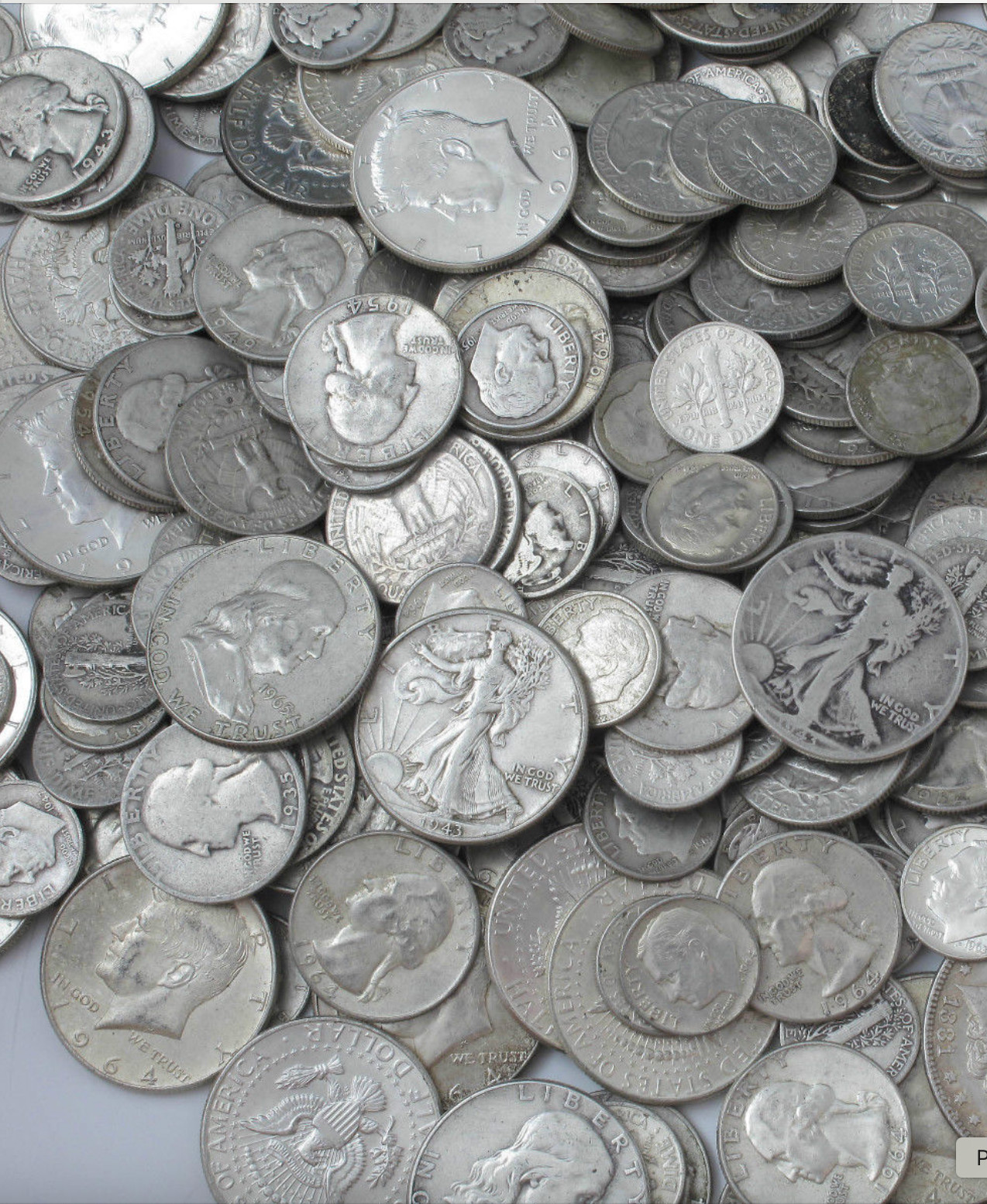 $100 90% 'Junk' Silver Dime Quarter Half Dollar Roll 71.5 T Oz  100 Face M Bar