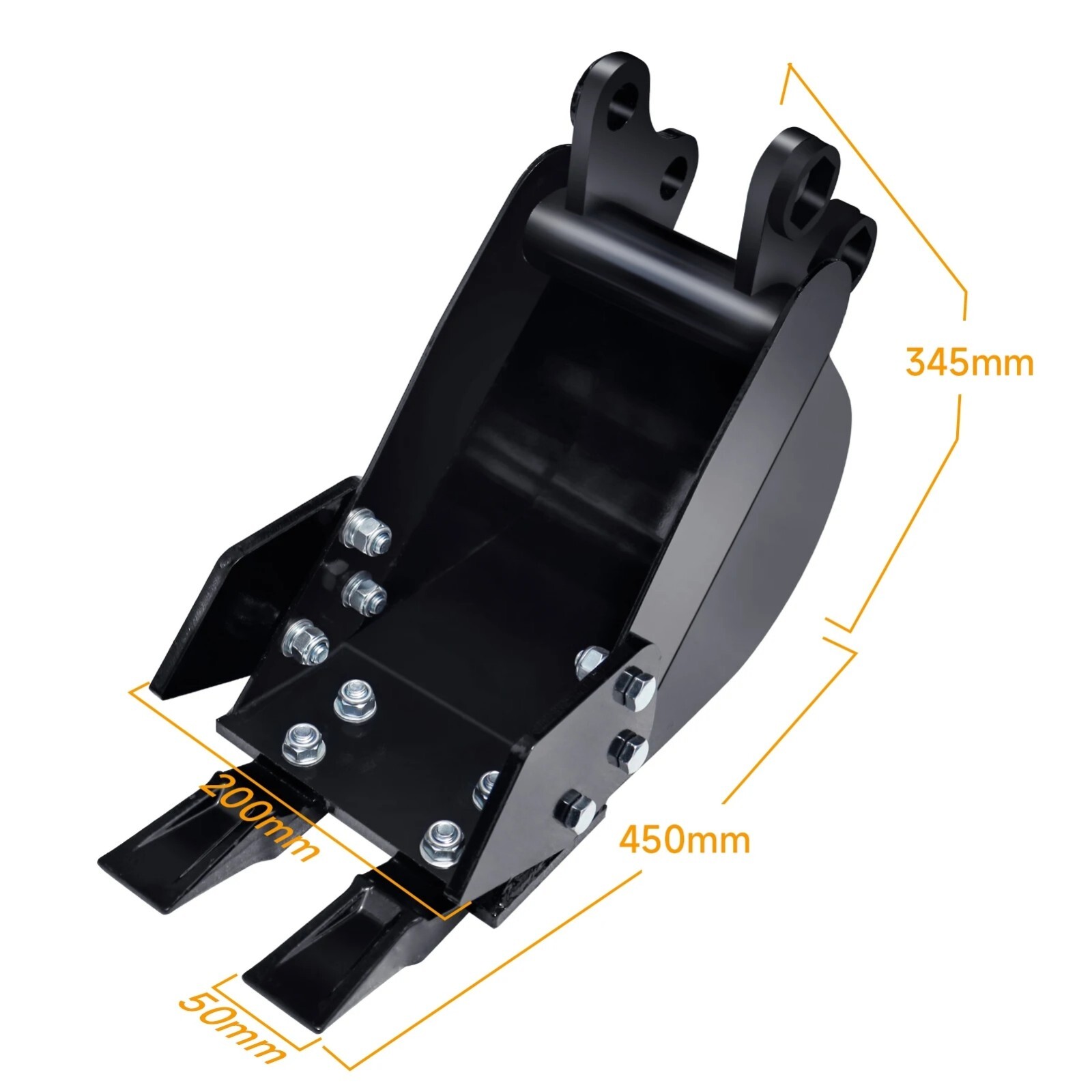 200mm Mini Excavator Bucket | 8" Heavy Duty Narrow Digging Bucket | 25mm Pin USA