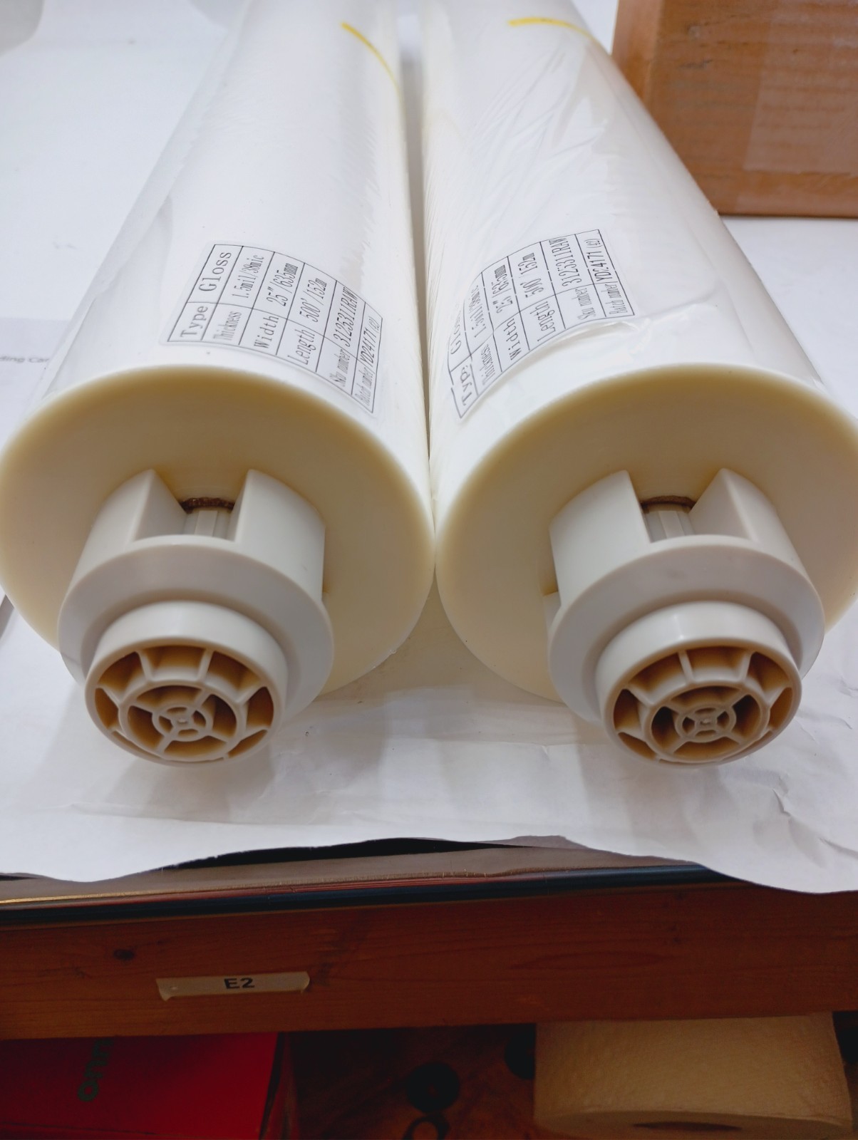 (2) GBC EZ LOAD LAMINATION FILM ROLLS 3125311EZ 25" X 500' NEW FREE SHIP