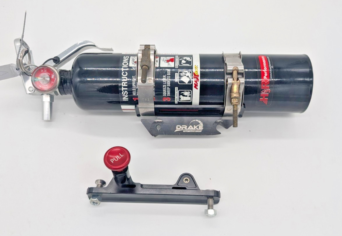Drake FIREX-MNT-DAG Quick Release Fire Extinguisher Mount and H3R Extinguisher