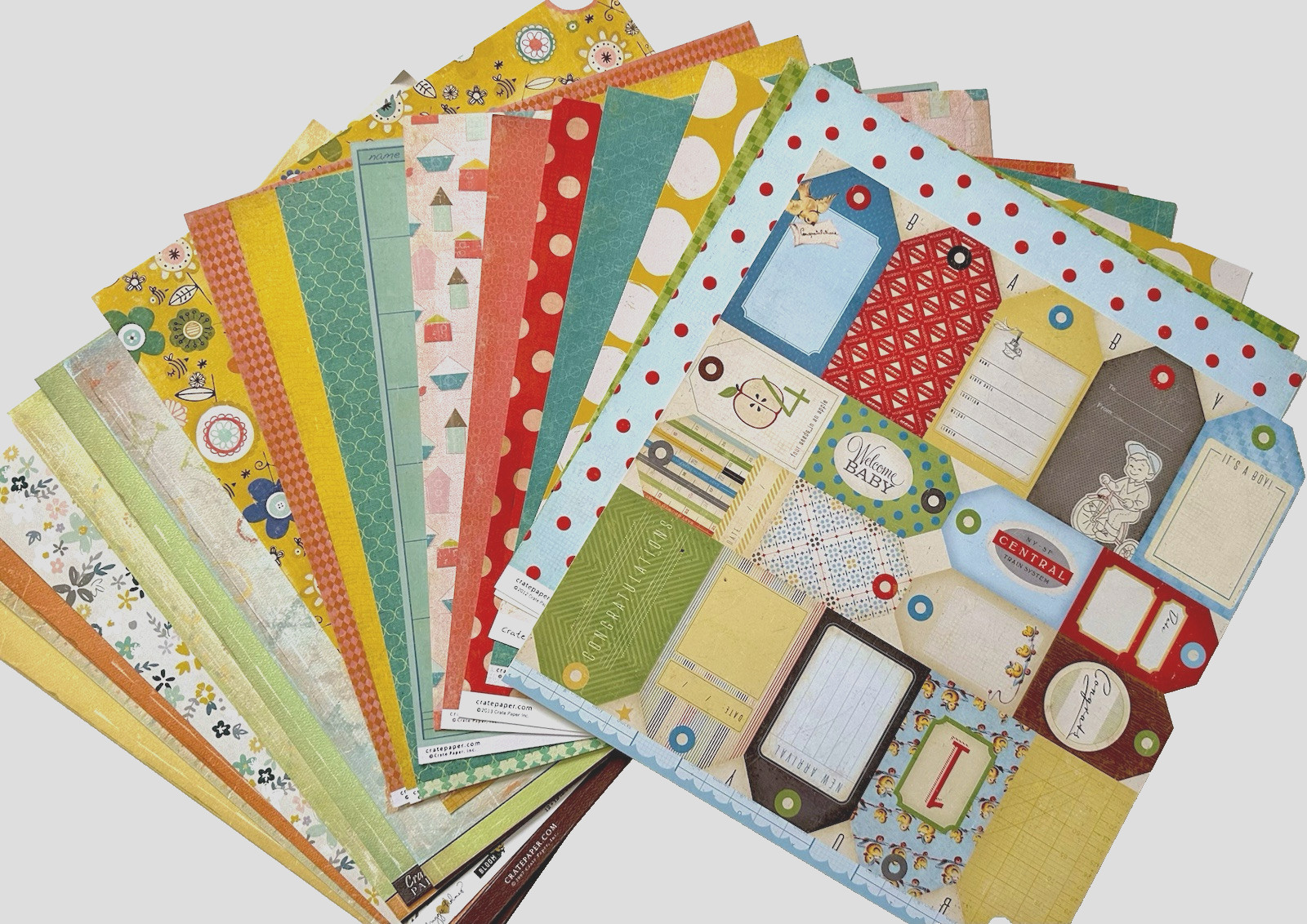 HUGE LOT - 100 sheets [CRATE PAPER] 12 X 12 PAPER (Save 80%)