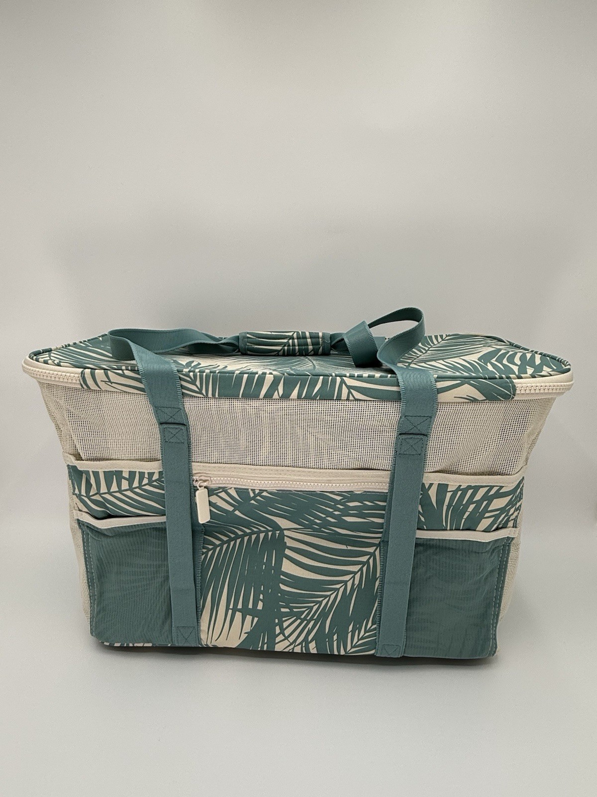 Aloha Collection CleverMade Costco Collapsible Beach Tote Bag - Floral Green