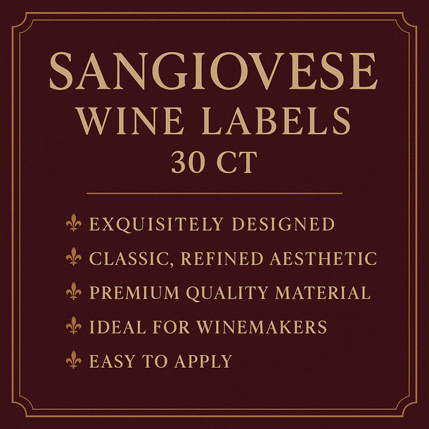 Winexpert Sangiovese Wine Labels 30 ct