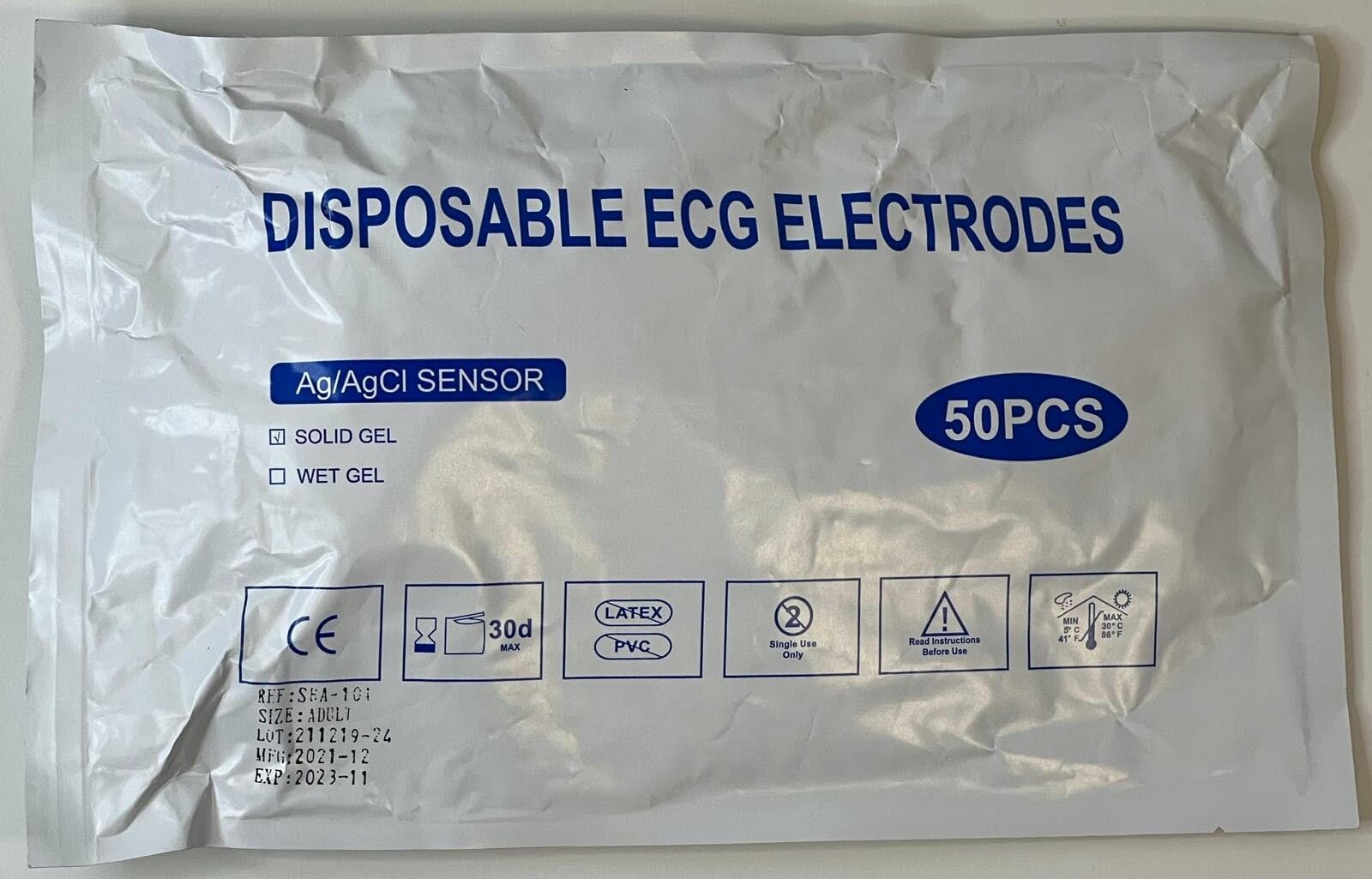 Electrode Pads 989803137771 Compatible Disposable Button 50pcs-Same Day Shipping