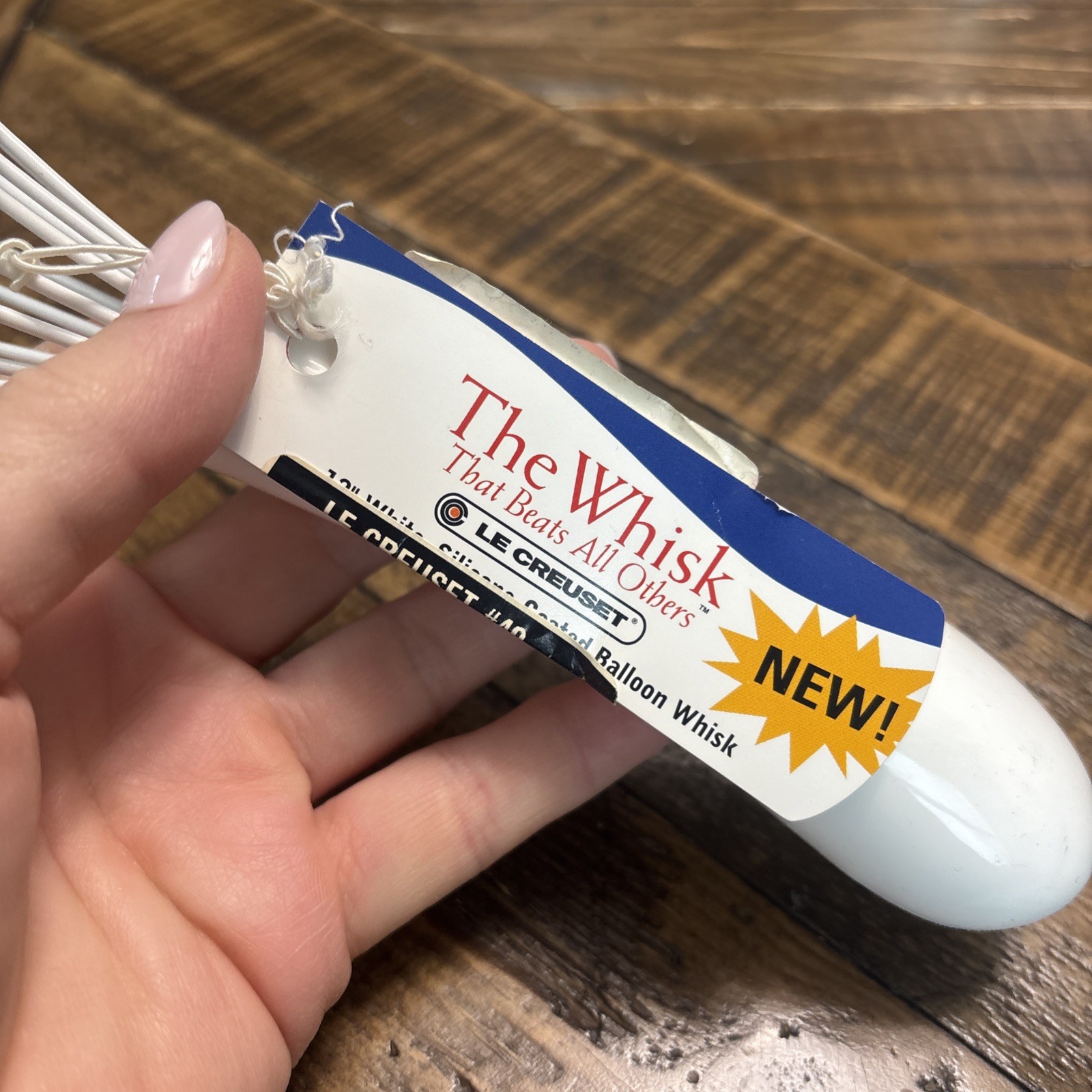 LE CREUSET 12" WHITE SILICONE-COATED BALLOON WHISK