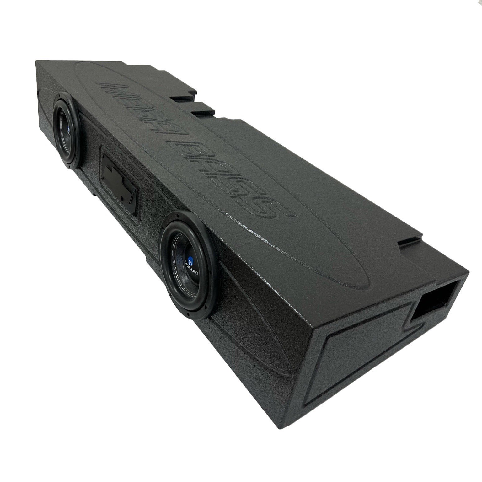 Silverado Sierra 14-18 Crew Cab Subwoofer Box Enclosure 2x8 Ported Front Fire