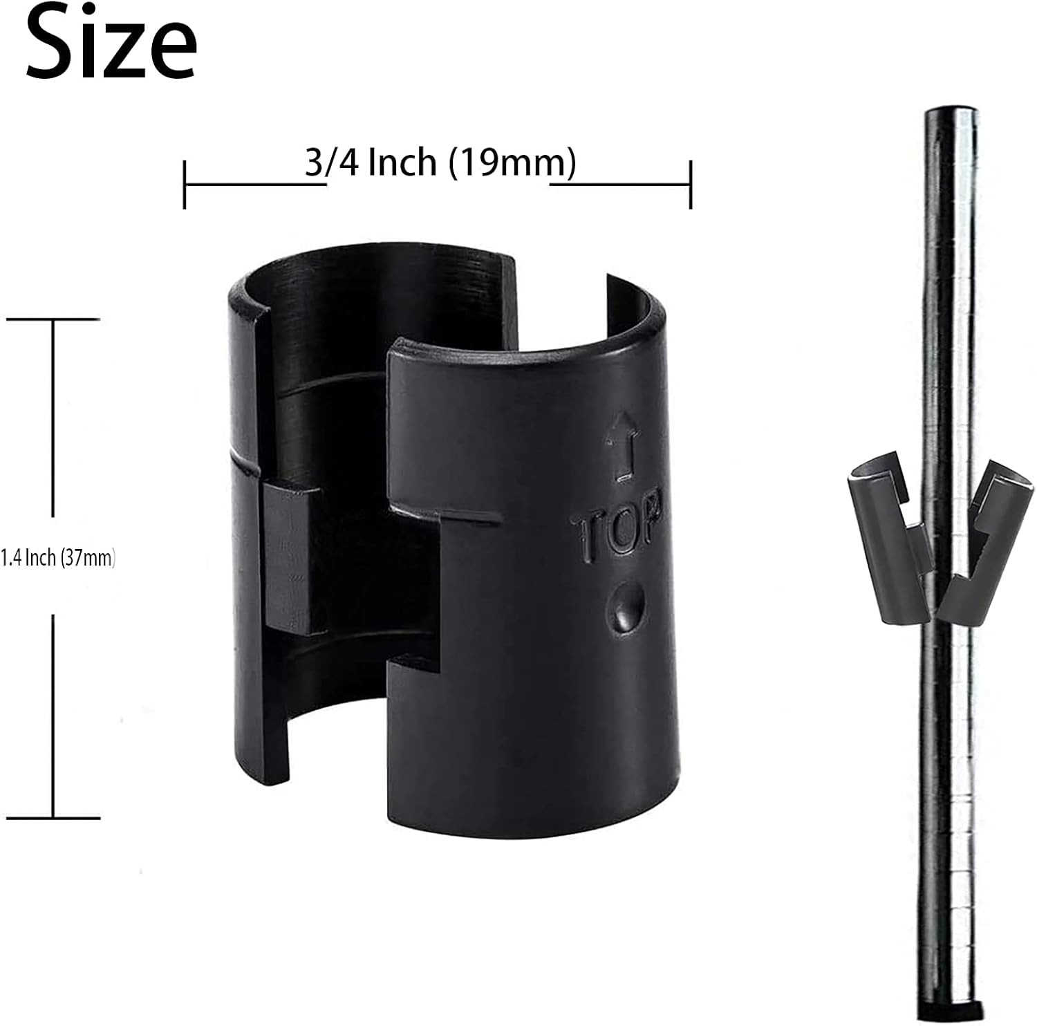 Wire Shelf Clips for 3/4" Post, 25 Pairs 50 Pieces Wire Shelving Shelf Lock Clip