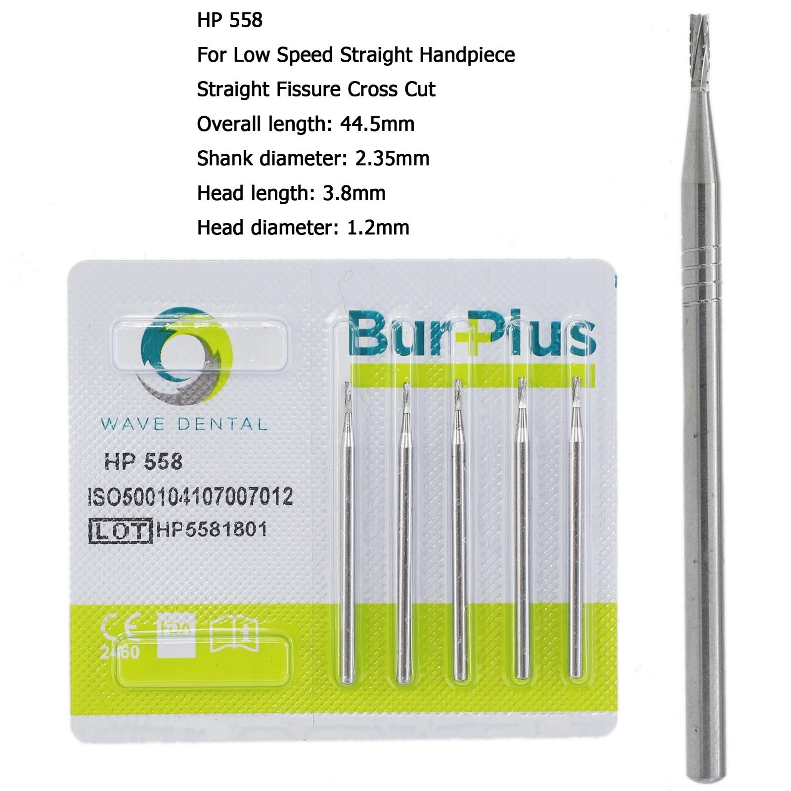 Wave Dental Carbide Burs Round HP Surgical Burs For Straight Handpiece HP 8 557