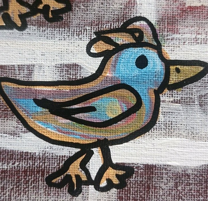 Every Little Thing Is Gonna Be Alright | 11x14 Acrylic Painting Three Birds