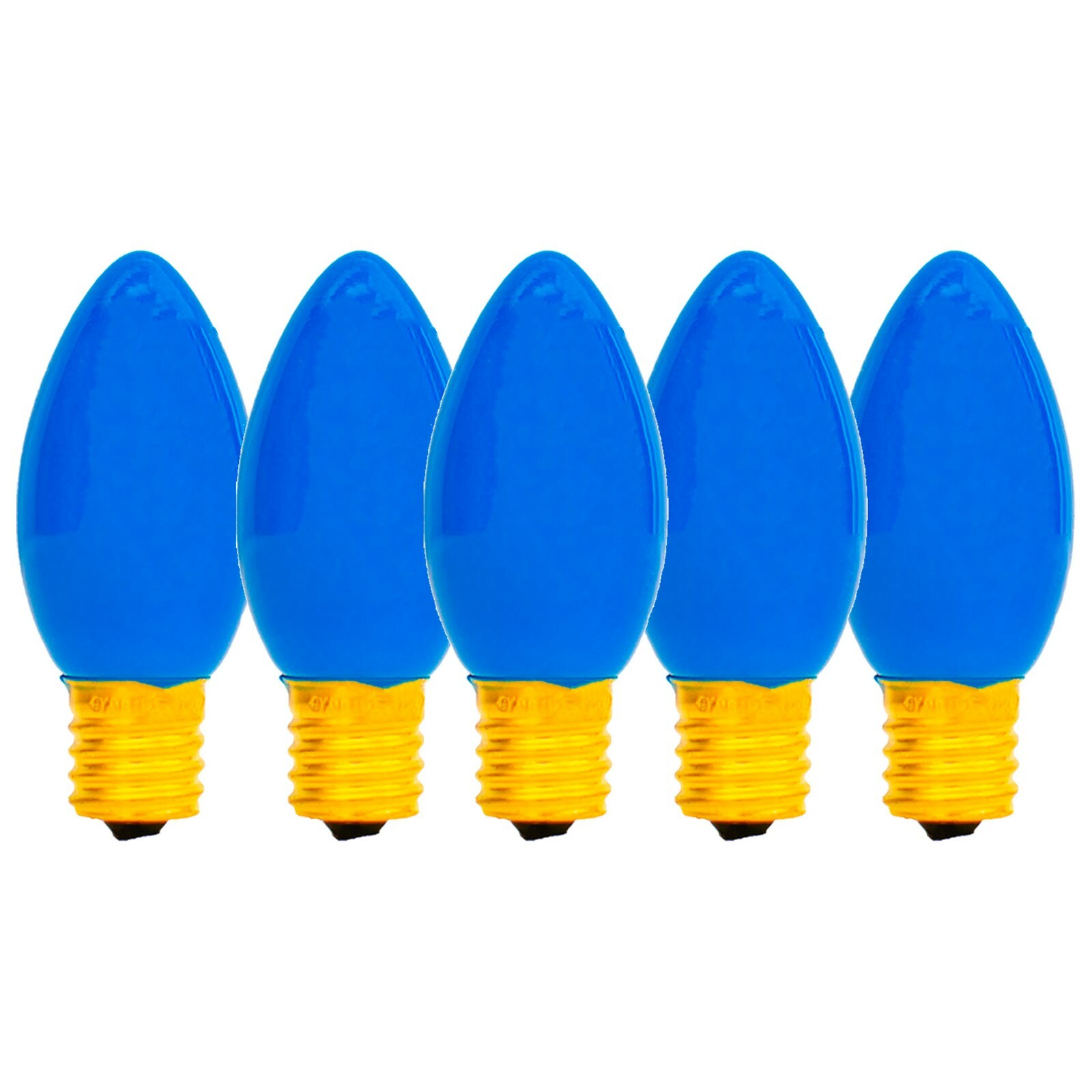 4th of July Outdoor Patio Lights Red White & Blue C7 Ceramic E12