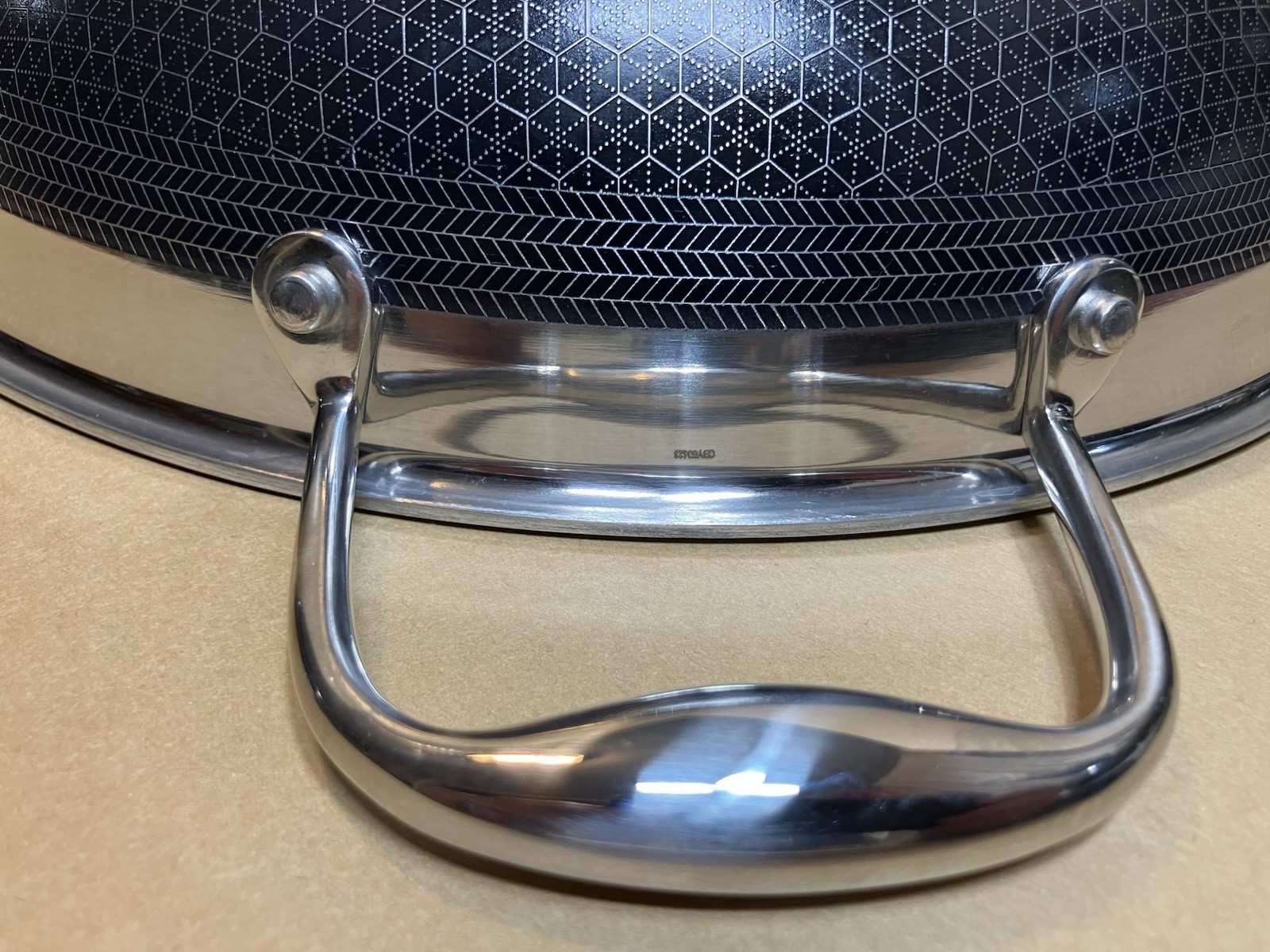 Hexclad Hybrid Cookware Nonstick 12" Wok (Stainless Steel Hybrid) NO LID