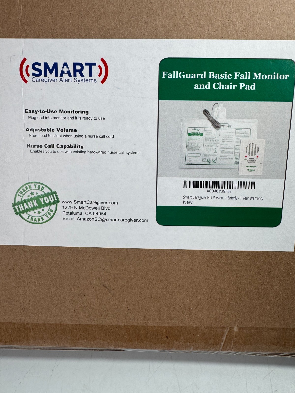 Smart Caregiver Alert Systems Fall Prevention Monitor Weight Sensing Chair Pad