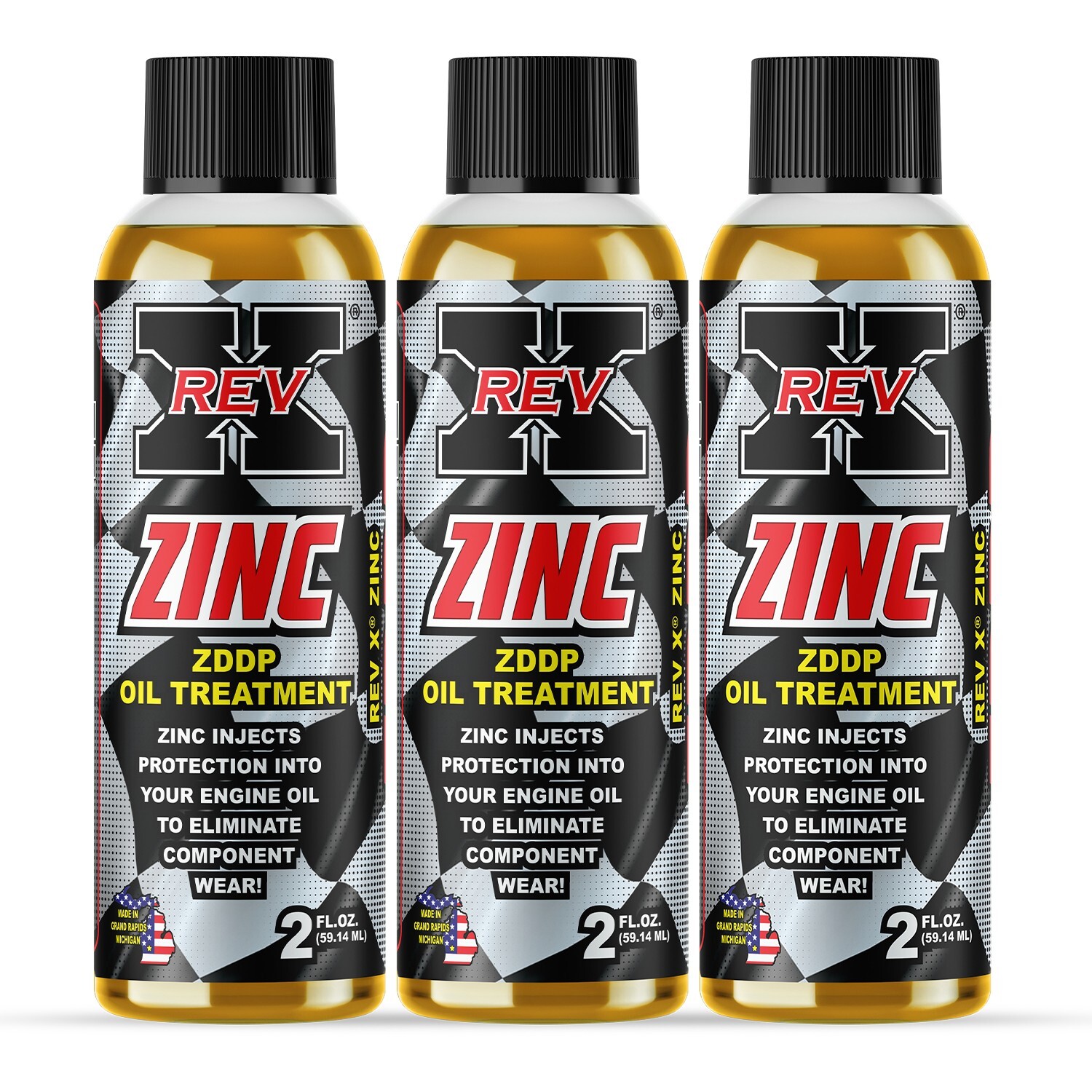 REV X Zinc ZDDP Oil Additive (3 Pack) 2 fl. oz. - Restore the Protection