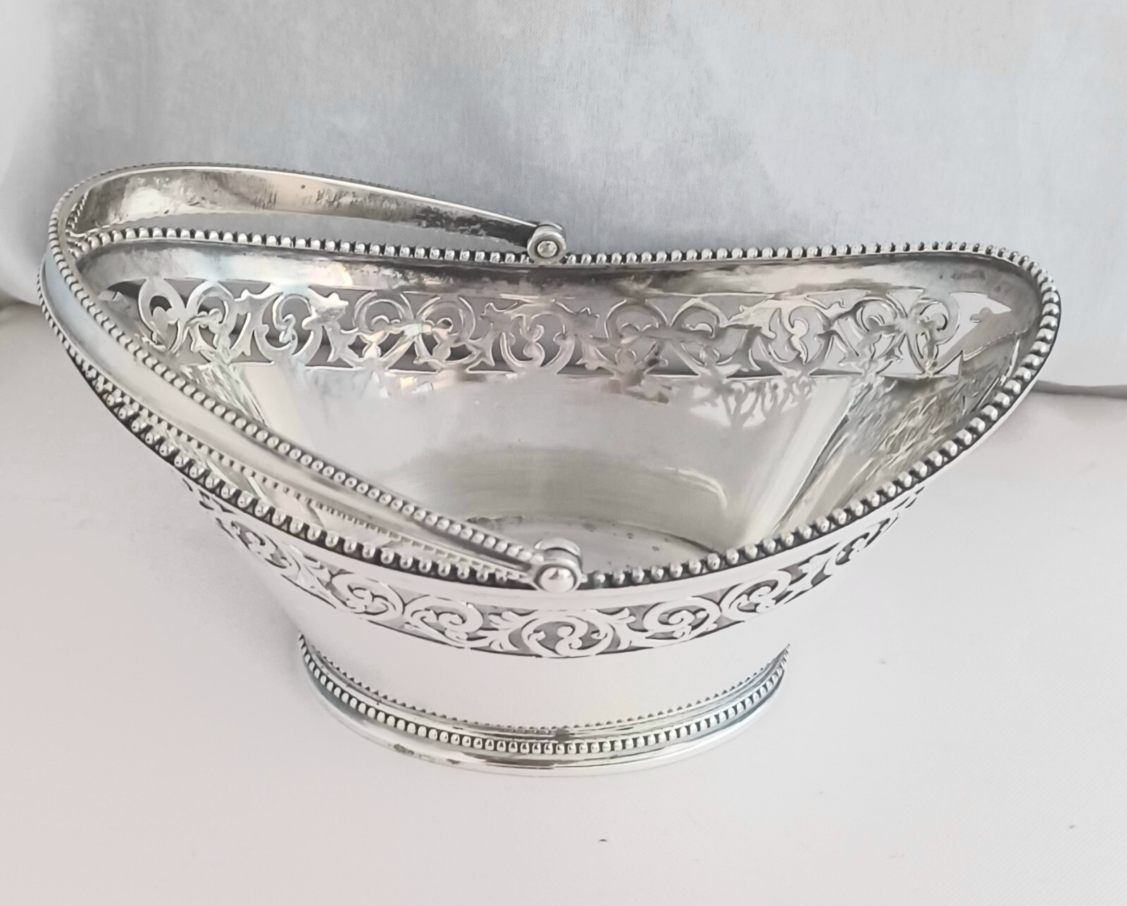 Dominick & Haff Sterling Pierced Beaded Sugar? Basket