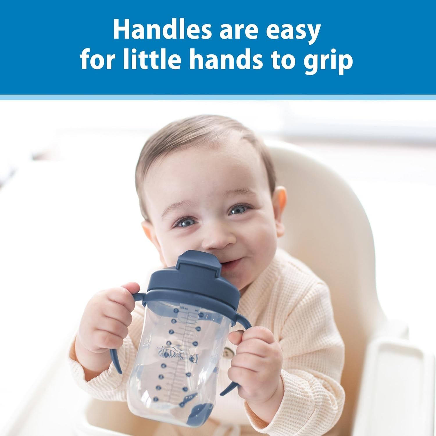 Spill-Proof Baby Straw Cup with Sliding Lid – 9oz BPA-Free for Travel & Home