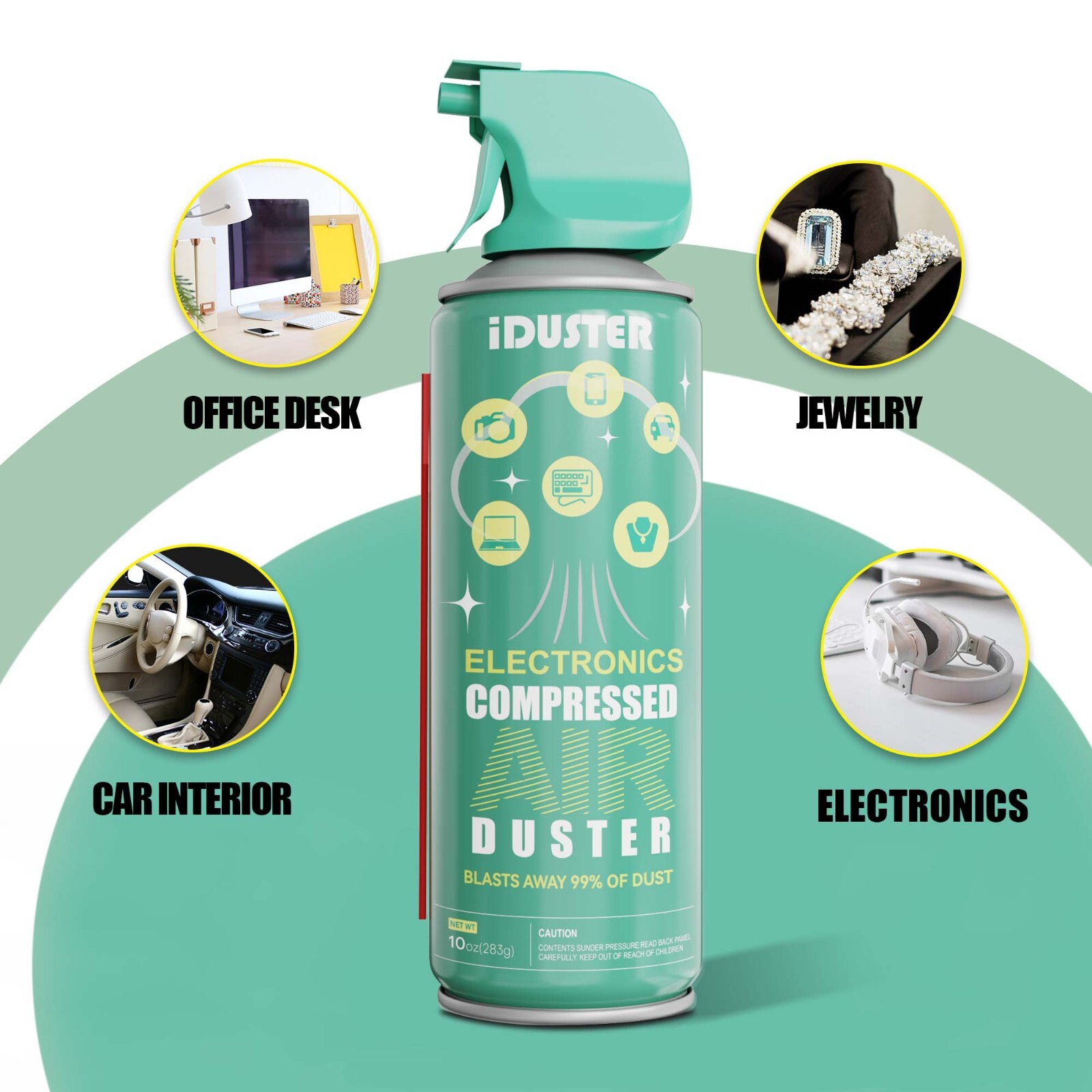 Compressed Air Duster Cleaner for Computer iDuster Compressed Air Cans, 1 can