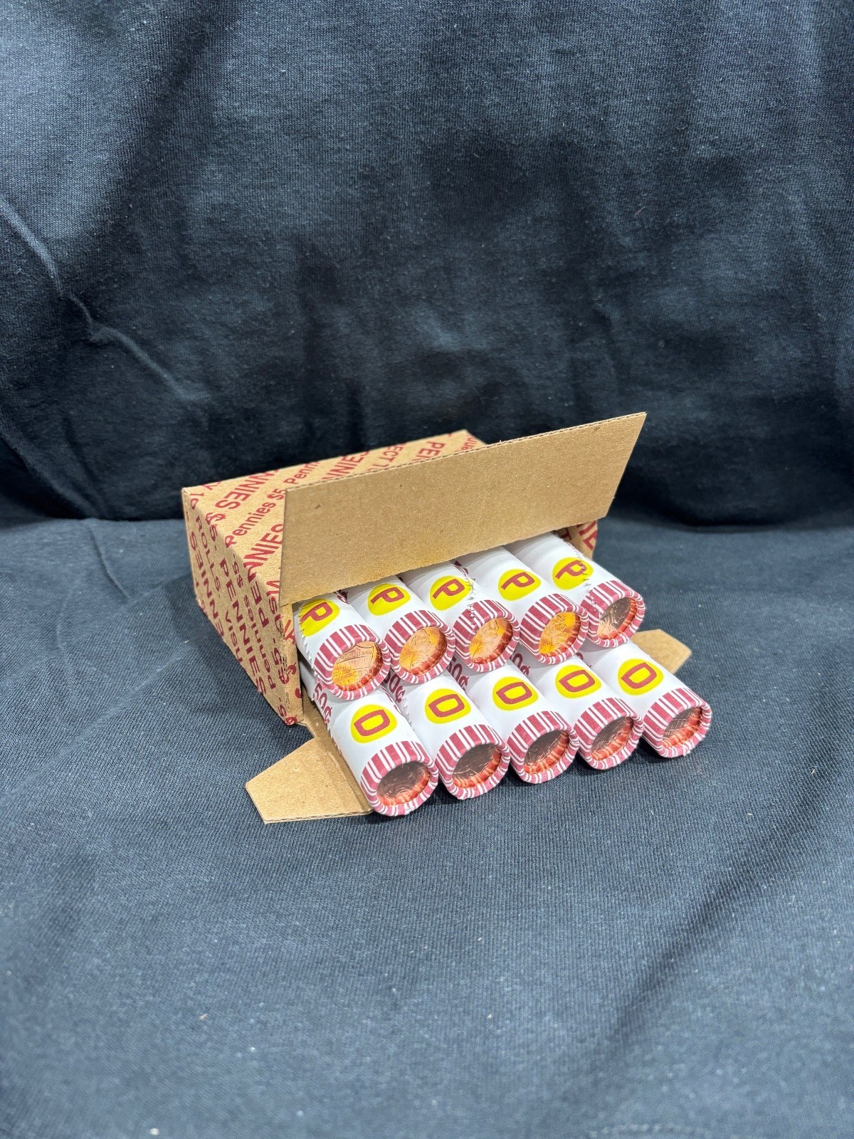 10 Roll set of Mint 2025 Pennies - 5 Denver and 5 Philadelphia - Free Shipping