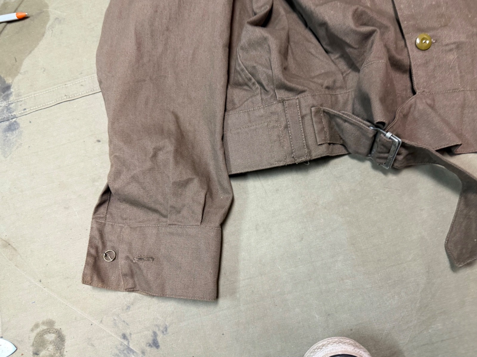 WWII BRITISH ARMY P1937 P37 SUMMER DENIM BATTLEDRESS FIELD JACKET-SIZE 2XL LONG