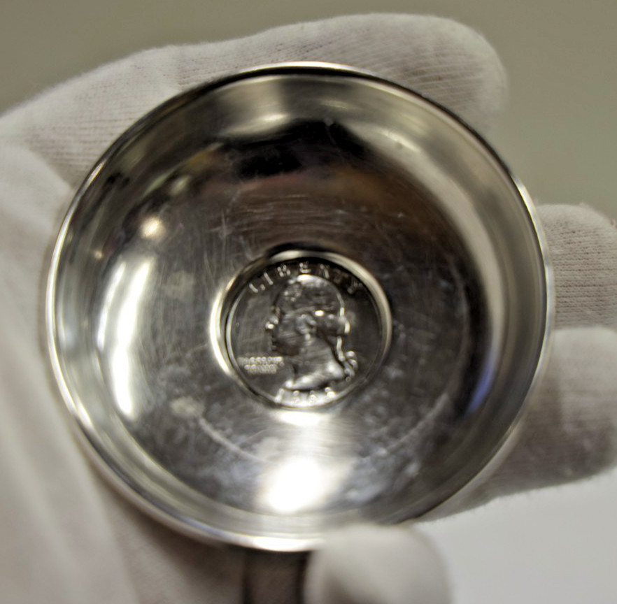 Antique Baldwin & Miller B&M 1963 Wash 25c  Sterling Bowl/Trinket Dish #760